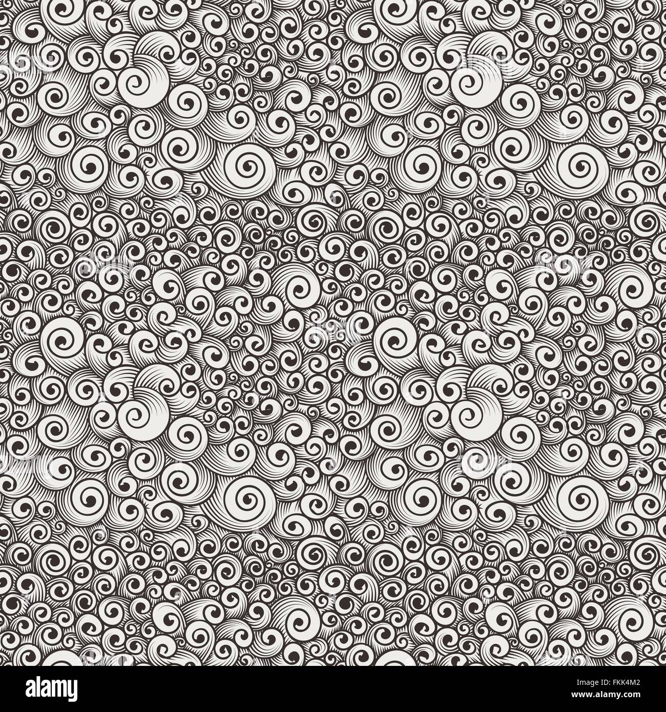 Vector seamless pattern of chaotic curls Stock Vector Image & Art - Alamy