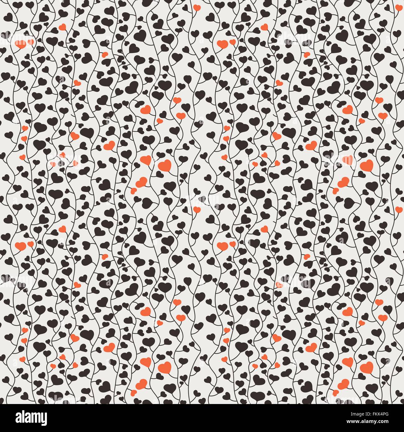 Seamless vector floral pattern of hearts Stock Vector Image & Art - Alamy