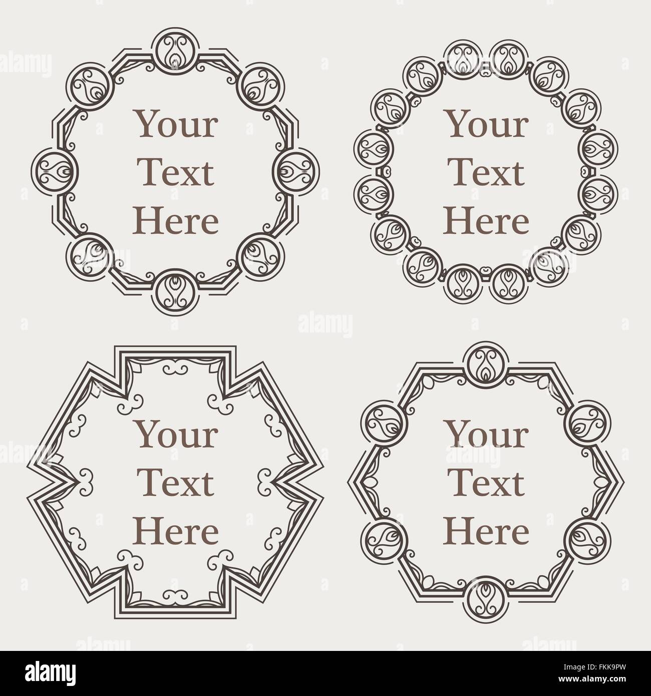 Vector ornate richly decorated vintage frame in Victorian style Stock ...