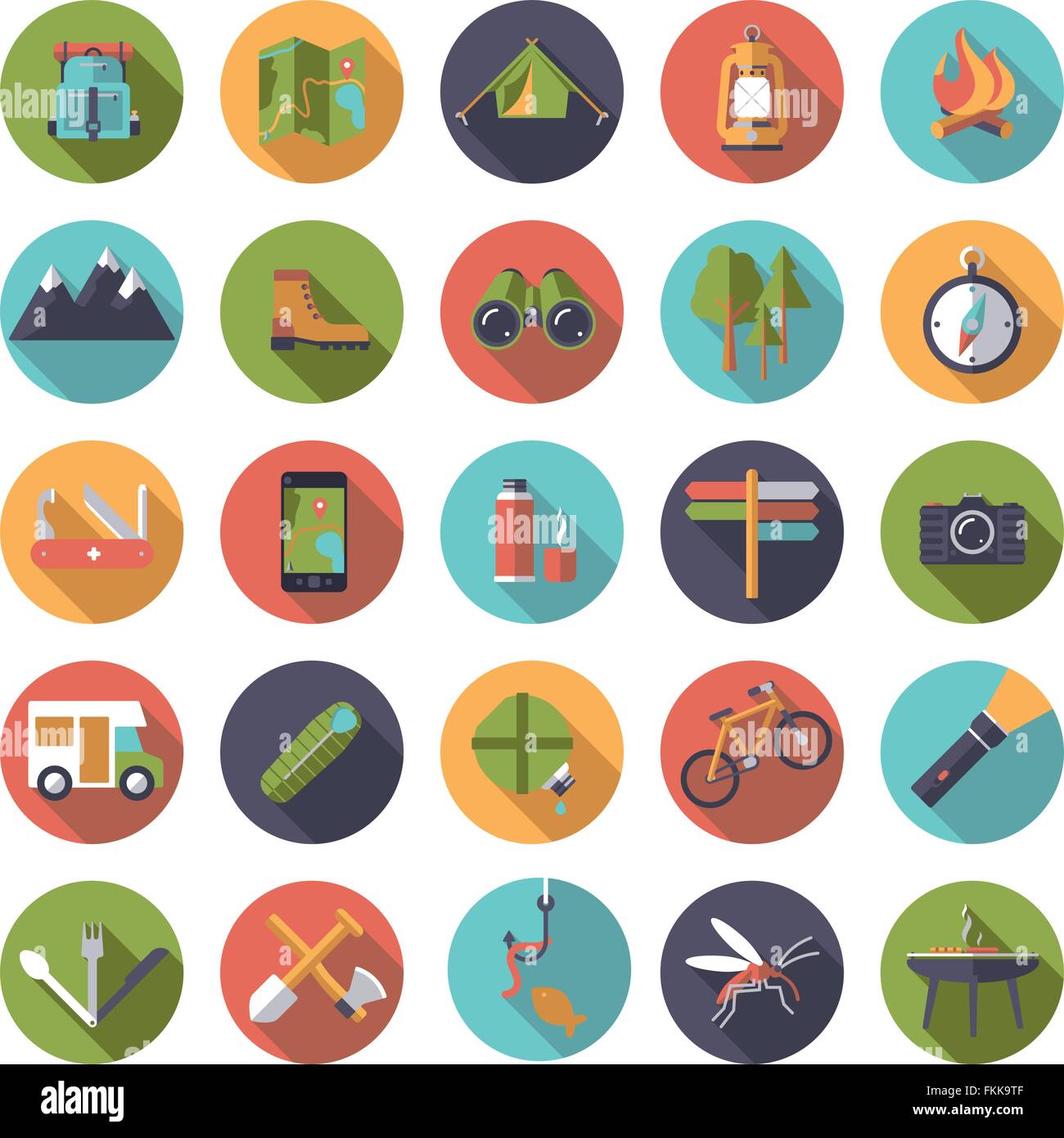 Camping flat design Stock Vector Images - Alamy