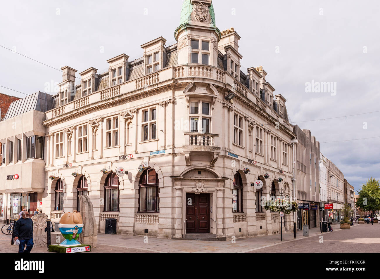 The HSBC bank at Westgate Street in Gloucester , Gloucestershire , England , Britain , Uk Stock Photo