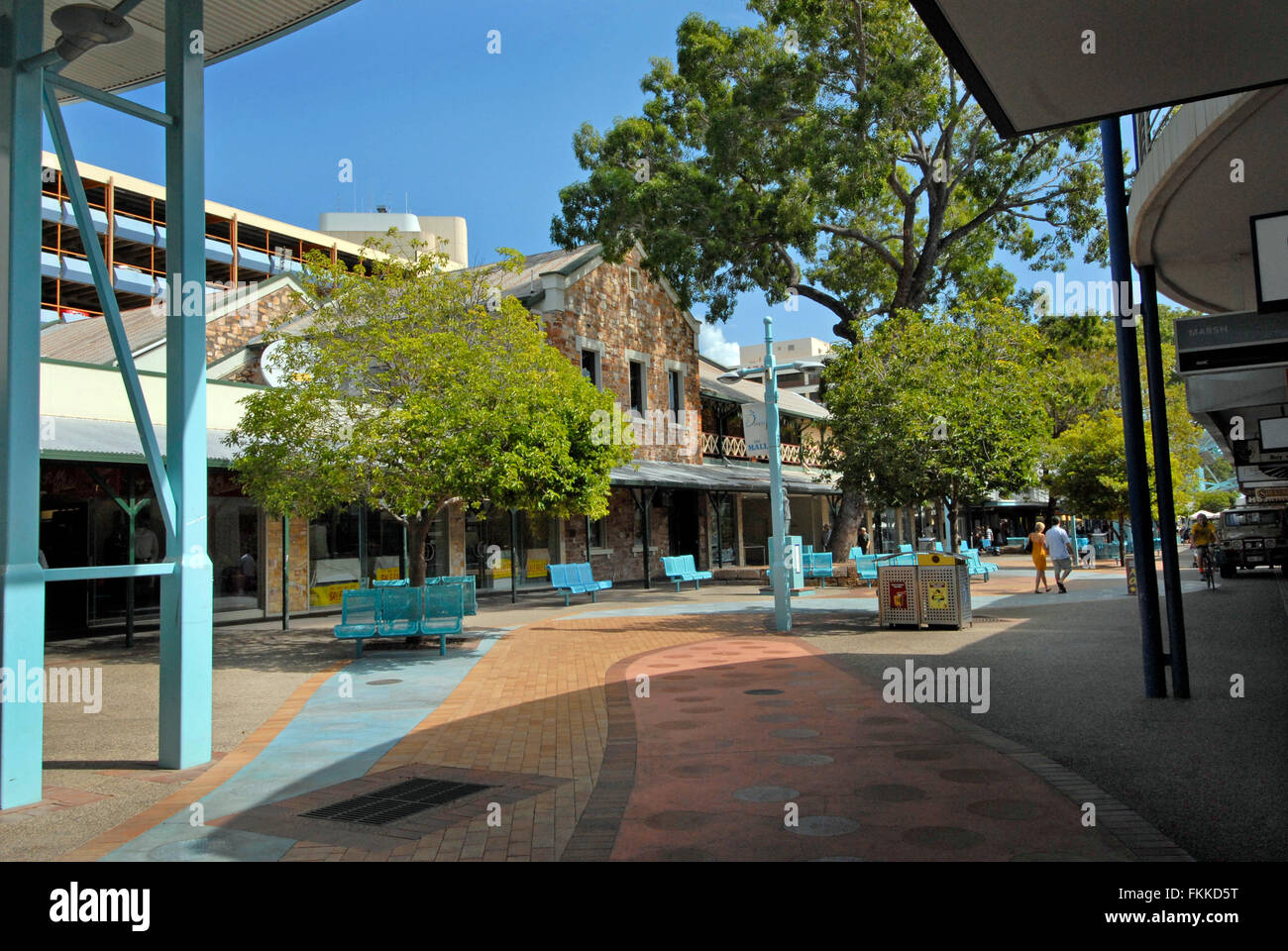 The Mall in downtown Darwin Australia Stock Photo