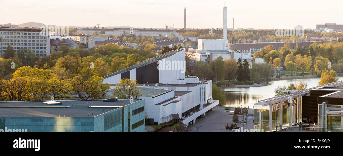 A landscape view of the Aalto university in Finland. Stock Photo