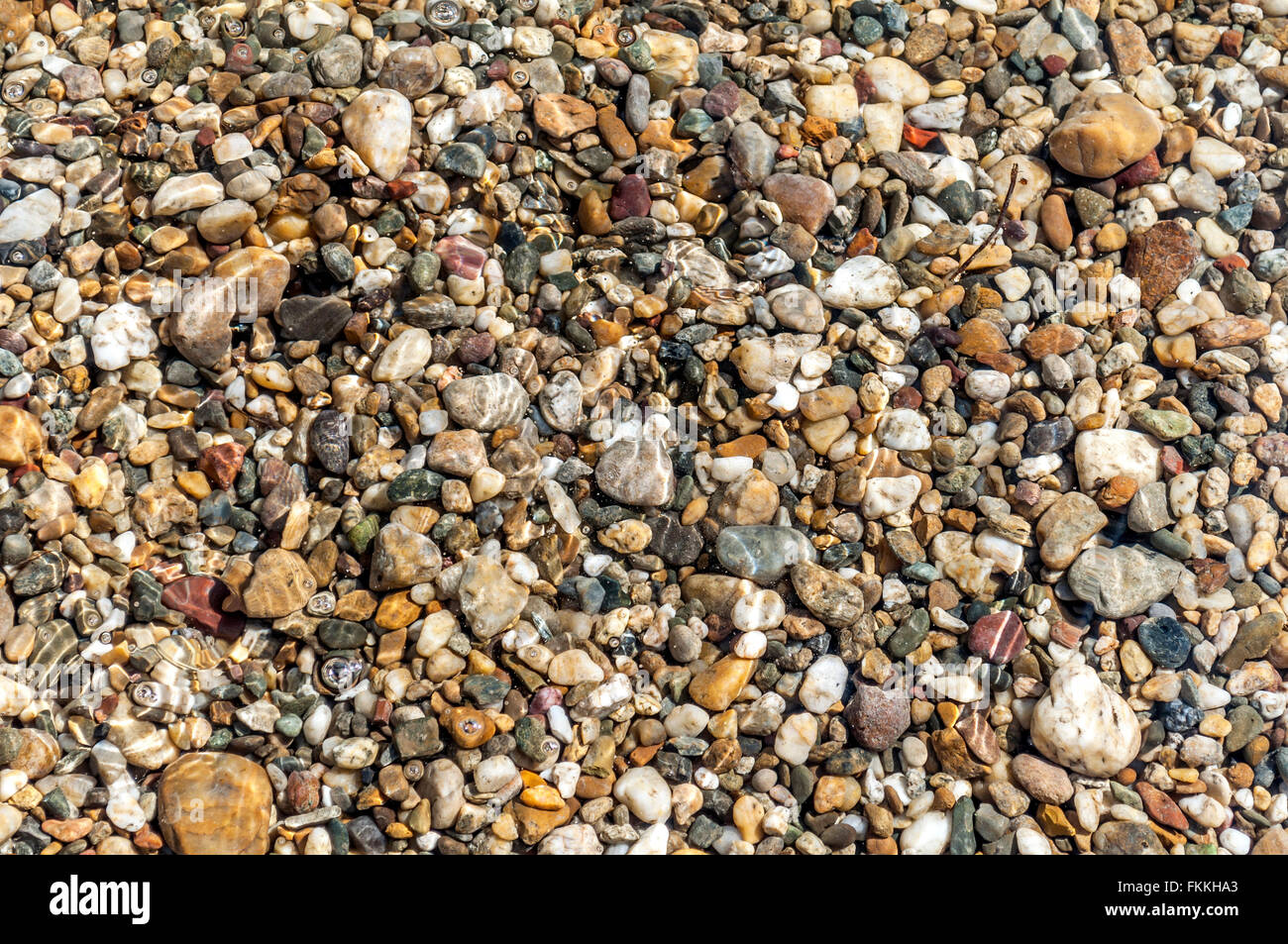 Stones on beach and sea water Stock Photo - Alamy