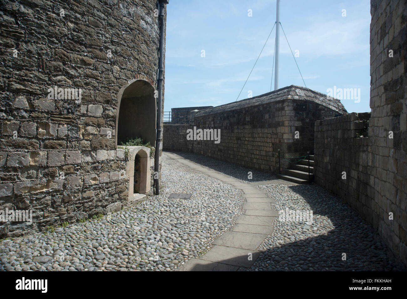 A view of Deal Castle, a sunny day at the costal artillery fort. Stock Photo