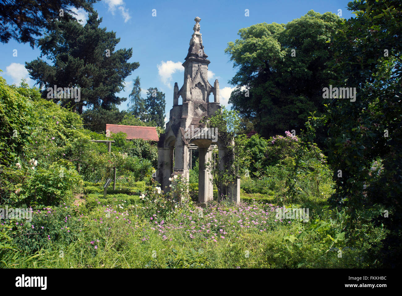 A view of the Myddelton House Gardens in Enfield, a summers day. Stock Photo