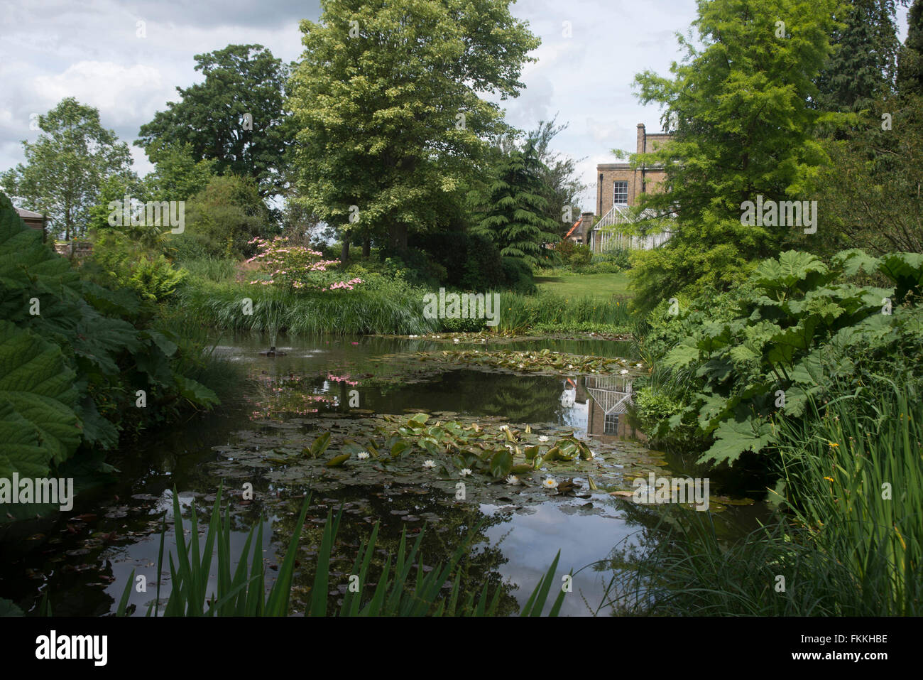 A view of the Myddelton House Gardens in Enfield, a summers day. Stock Photo