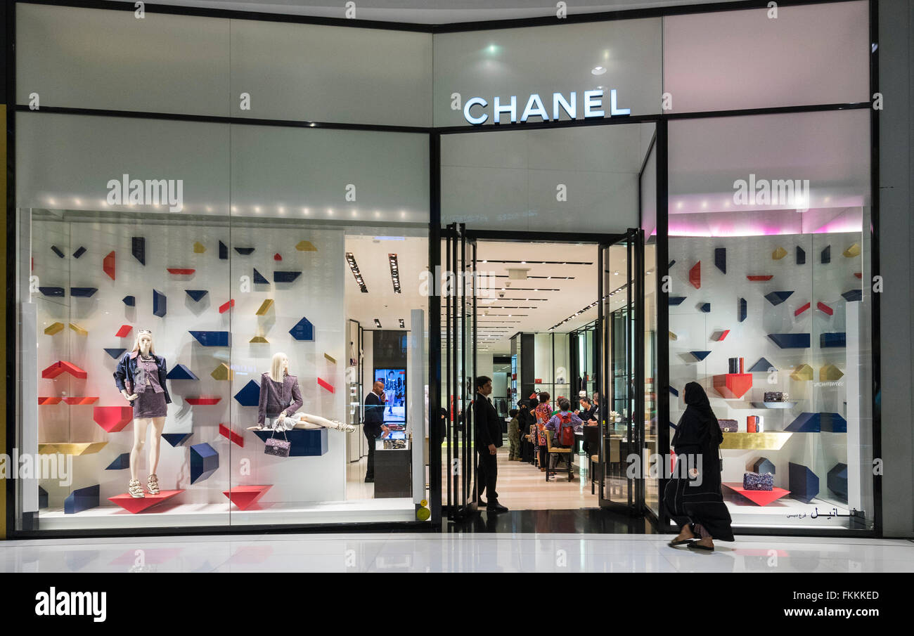 Chanel fashion shop in Dubai Mall Dubai United Arab Emirates Stock Photo