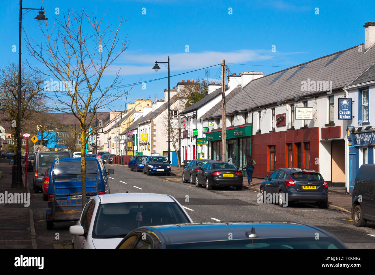 Village of Glenties, County Donegal, Ireland. The main street through