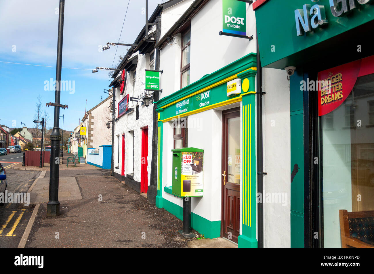 Village of Glenties, County Donegal, Ireland. The main street through