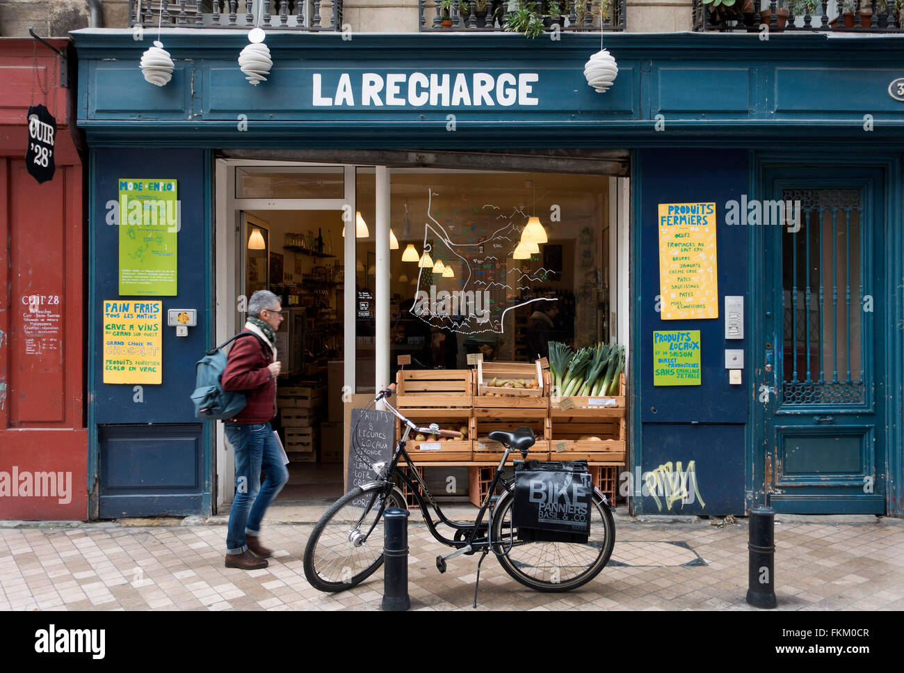 Bordeaux,France: La Recharge shop Stock Photo