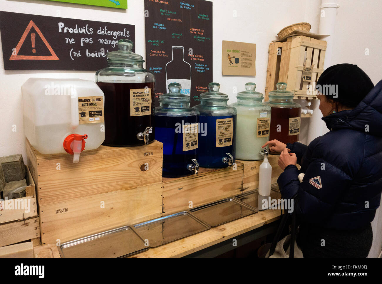 Bordeaux,France: La Recharge shop Stock Photo