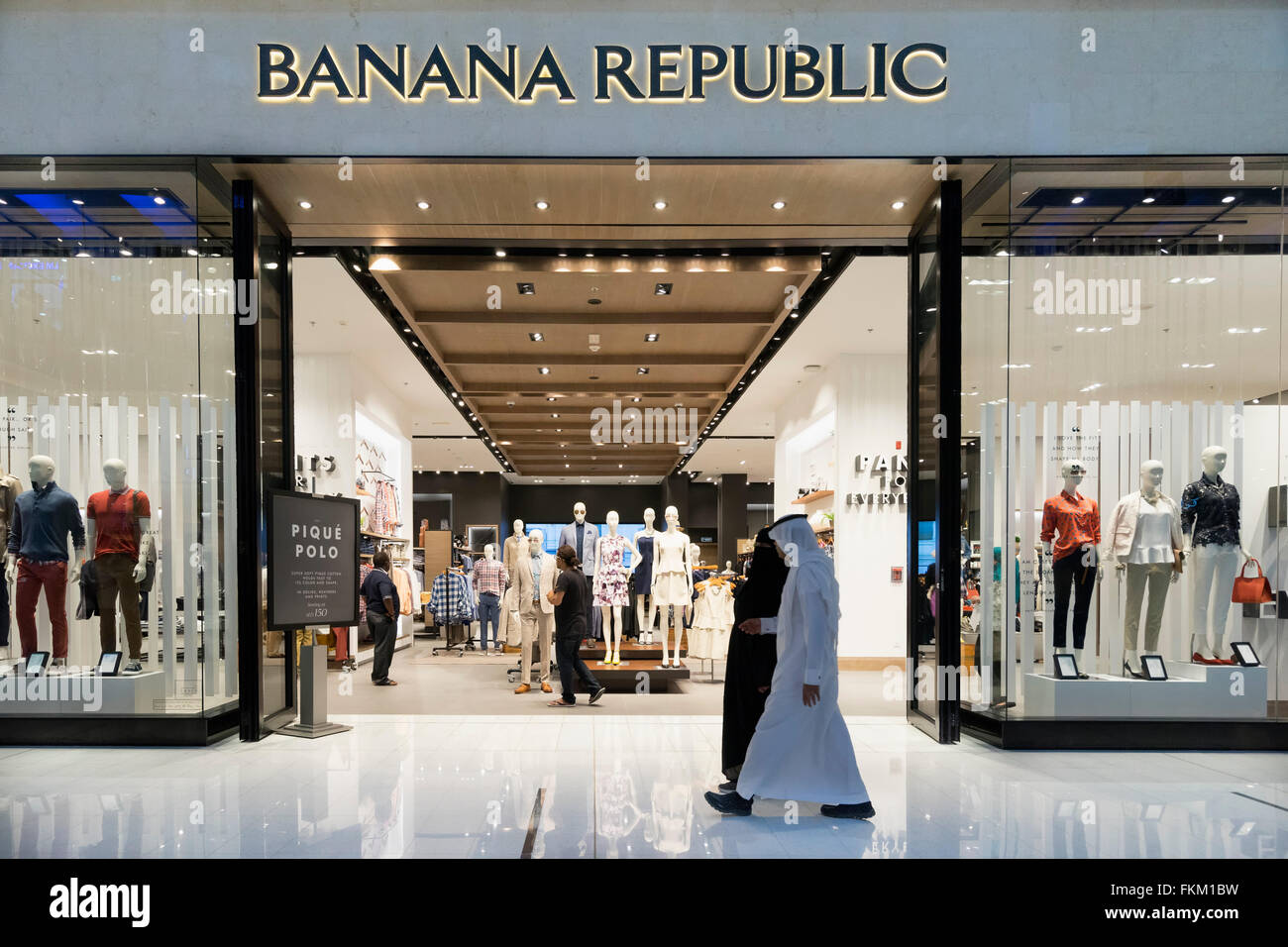 Banana Republic  clothes shop in Dubai Mall Dubai United Arab Emirates Stock Photo