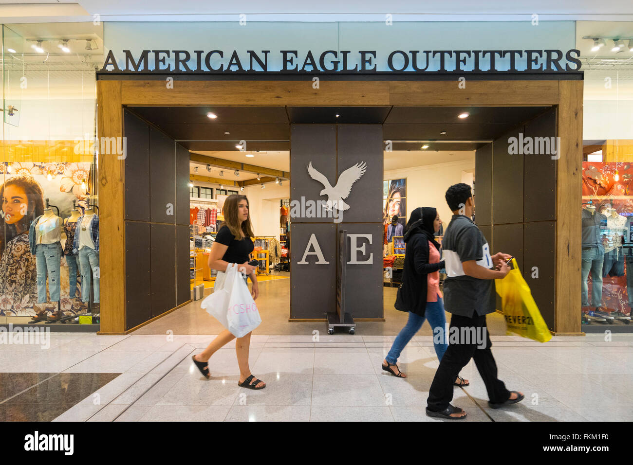 American Eagle Outfitters clothes shop in Dubai Mall Dubai United Arab Emirates Stock Photo