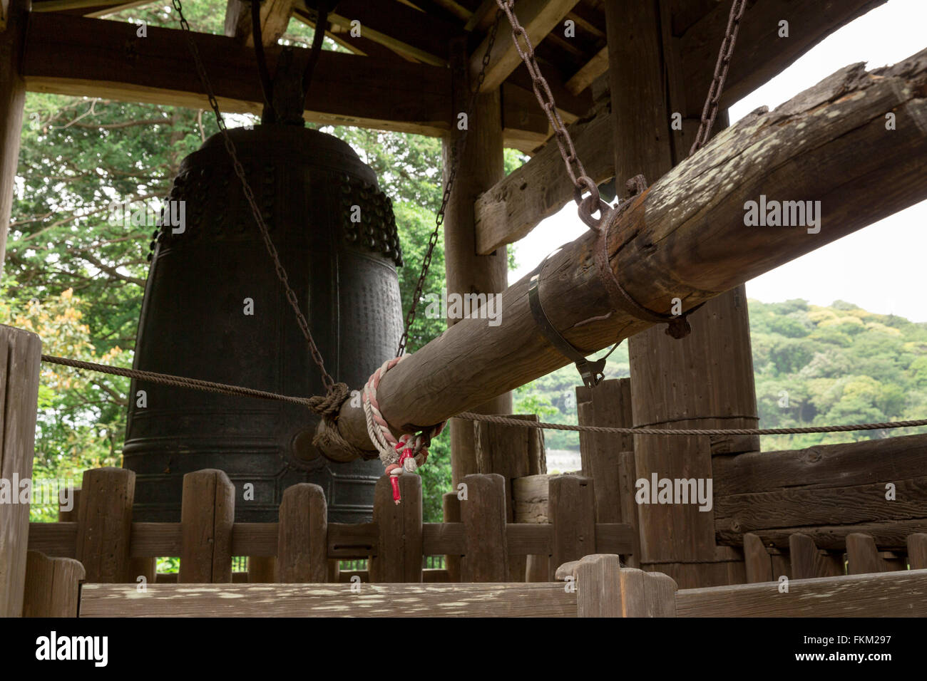 Ogane, the Grand Bell, Engaku-Ji Shrine, Kamakura, Japan Stock Photo