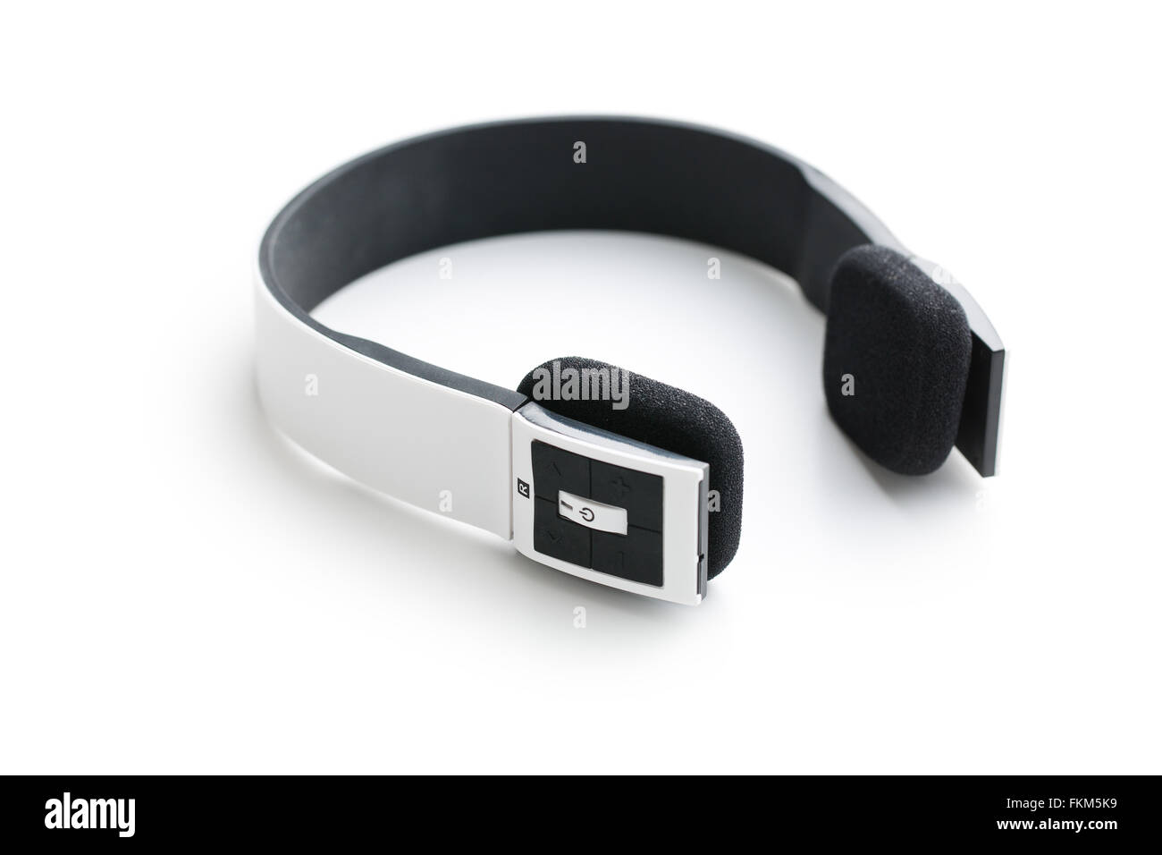 wireless headphones on white background Stock Photo - Alamy