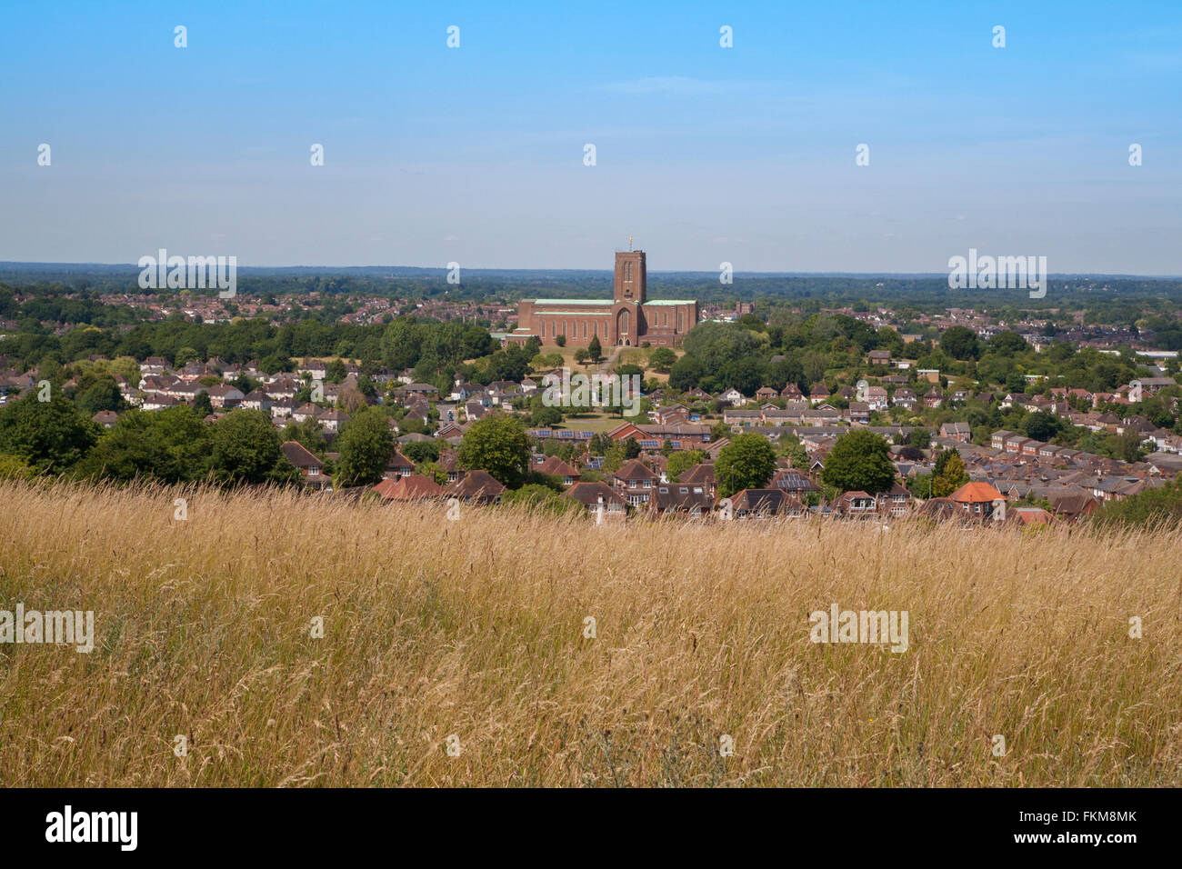 View to Guildford Cathedral,Surrey,England Stock Photo