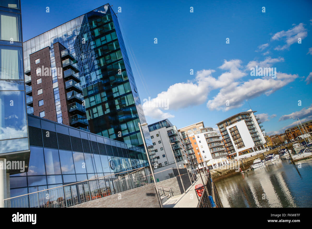 Ocean Village Marina Apartments in Southampton Stock Photo Alamy