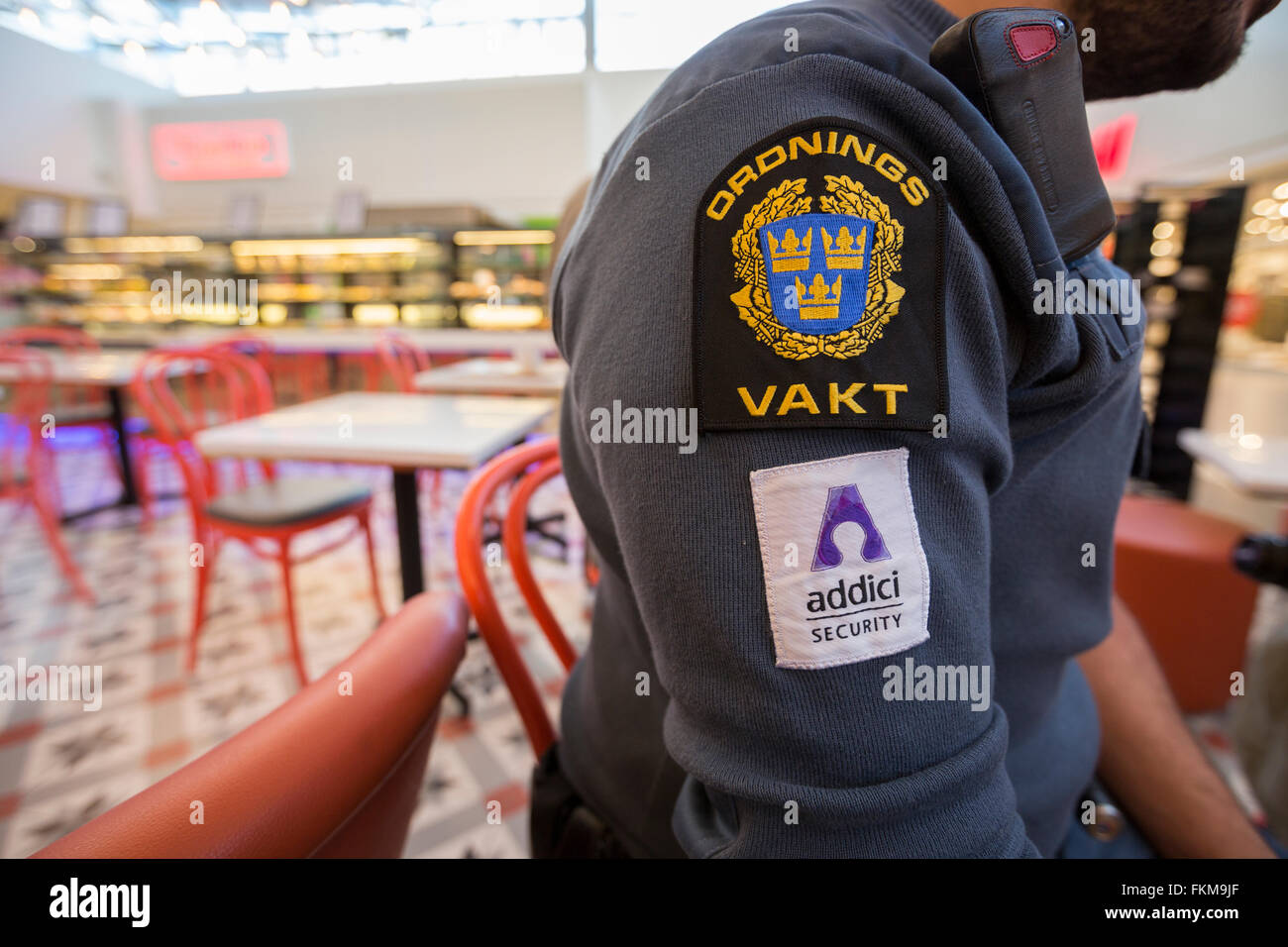 A emblem on a security guard Stock Photo