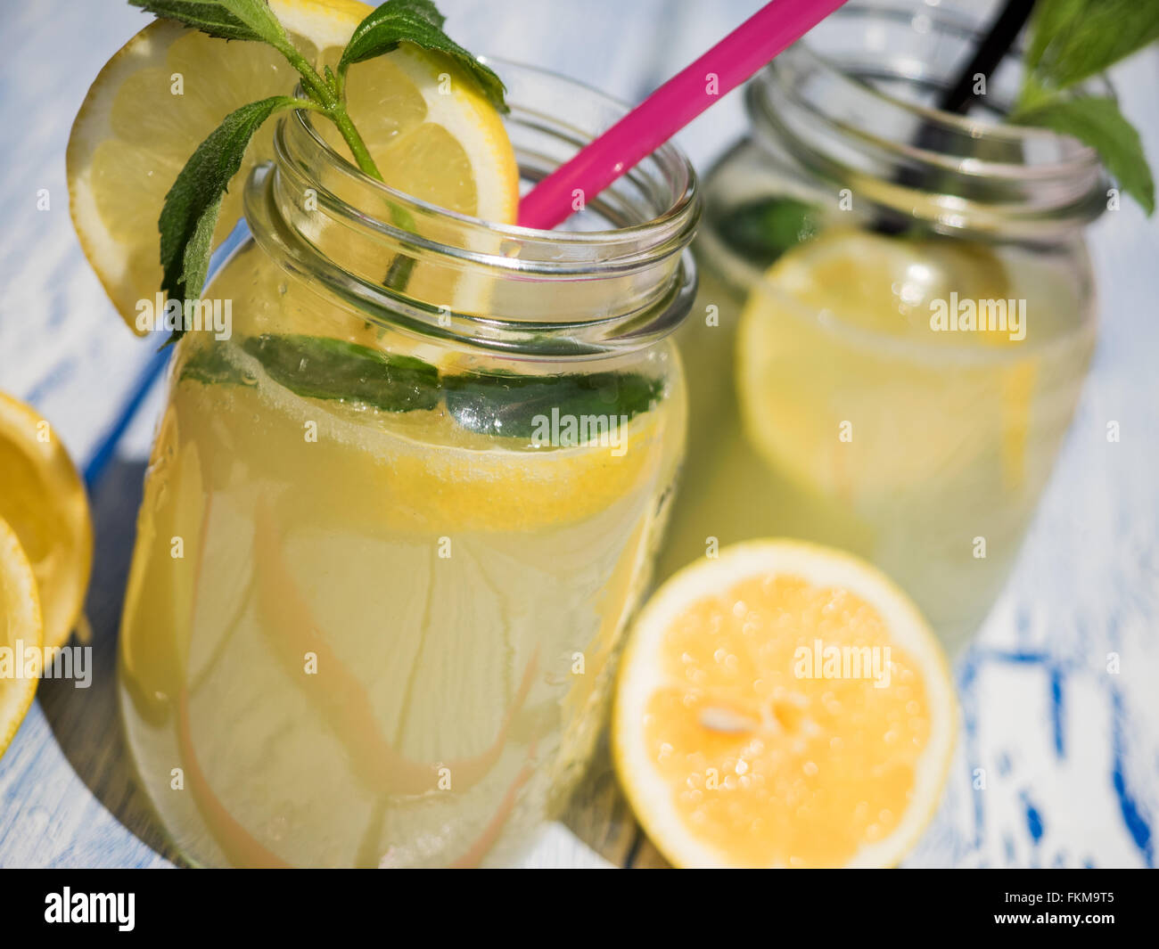homemade lemon lemonade Stock Photo Alamy