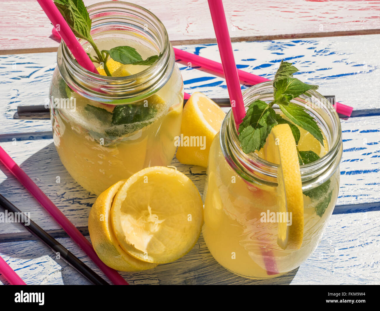 homemade lemon lemonade Stock Photo Alamy