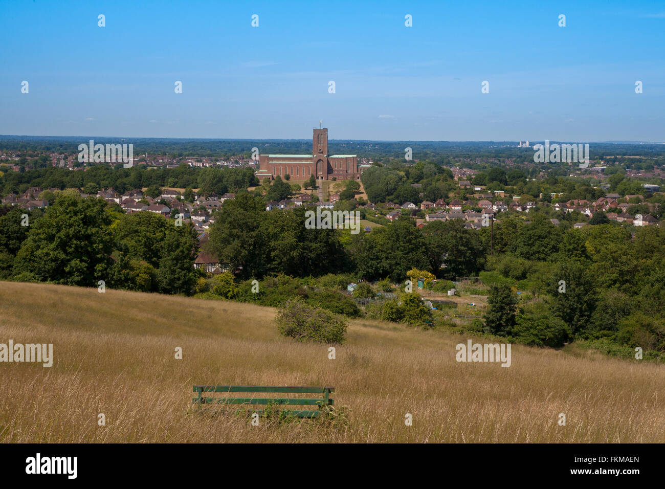 View to Guildford Cathedral,Surrey,England Stock Photo