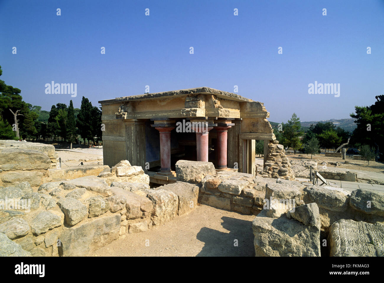 Greece, Crete, Knossos, Minoan Palace, North Lustral Basin Stock Photo