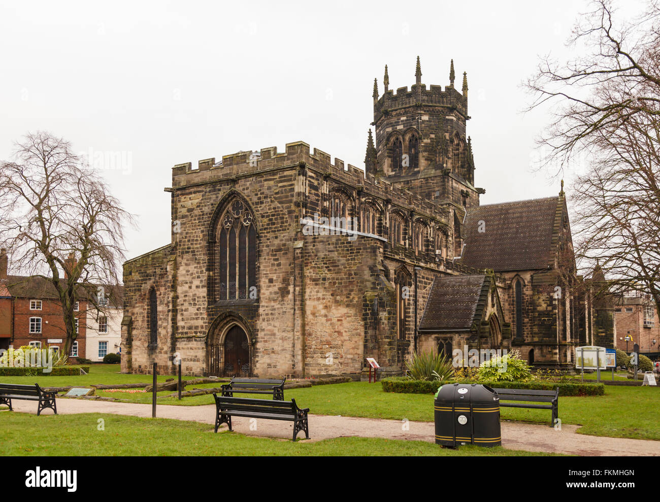 The Collegiate Church of Saint Mary, Stafford, England, UK Stock Photo