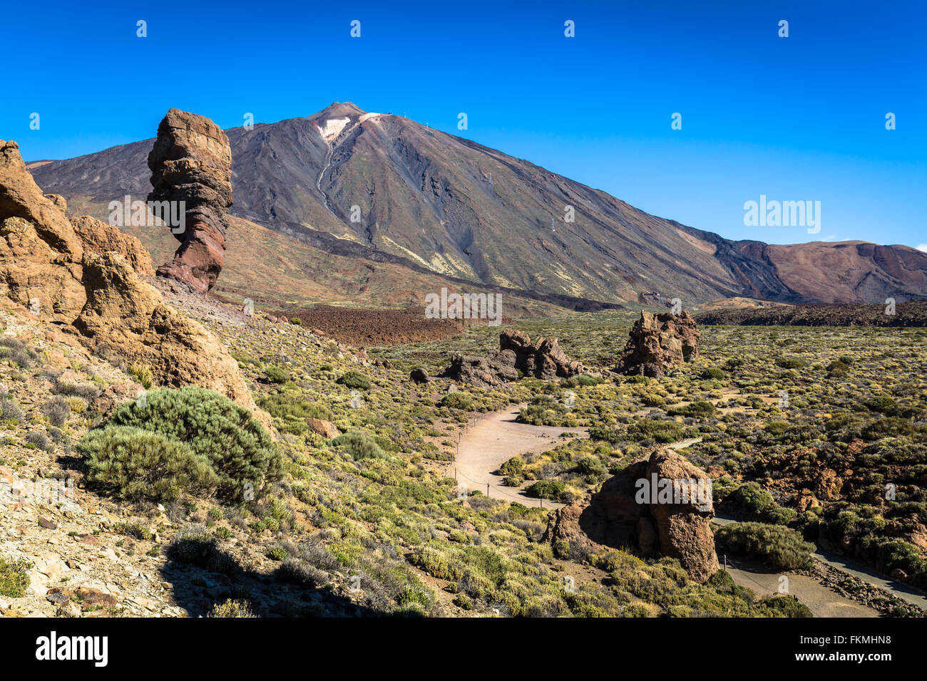 Volcano Pico del Teide, El Teide national park, Tenerife, Canary Islands, Spain Stock Photo