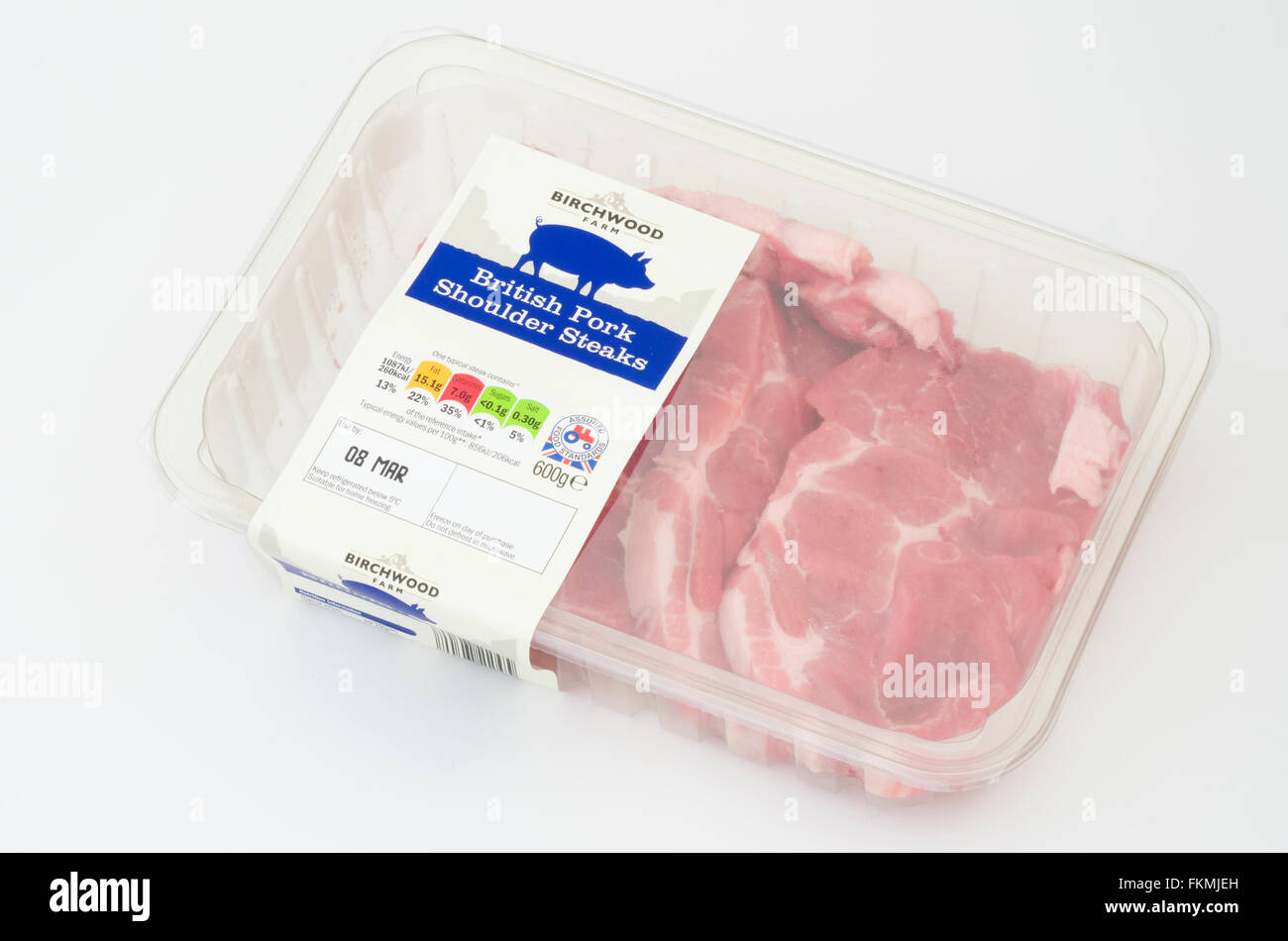 Pack of Pork Shoulder Steaks, UK Stock Photo Alamy