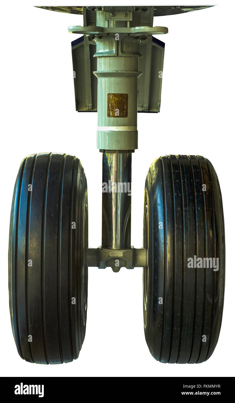 Airplane Wheels And Undercarriage Stock Photo
