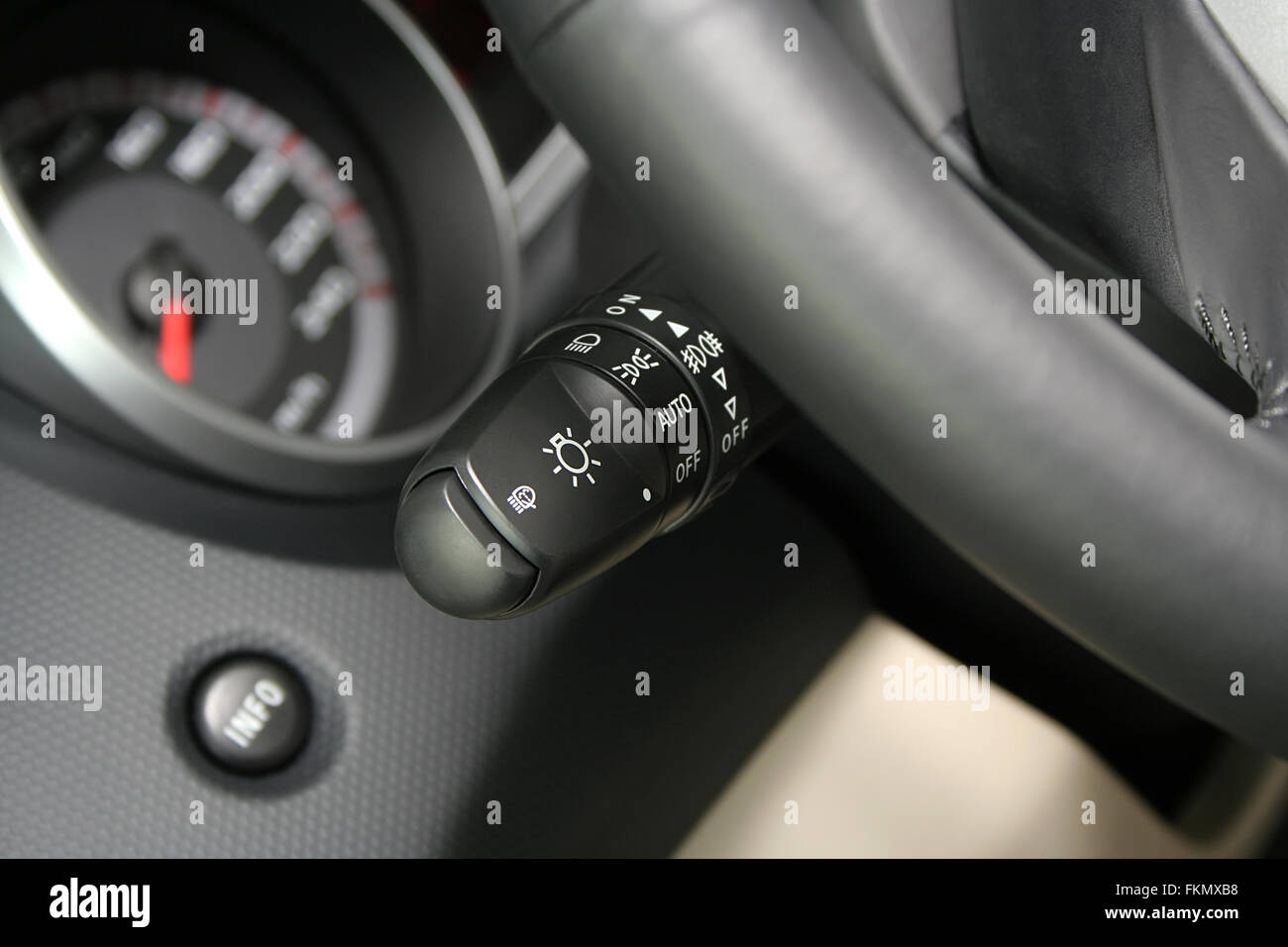 The control panel the car with a speedometer Stock Photo - Alamy