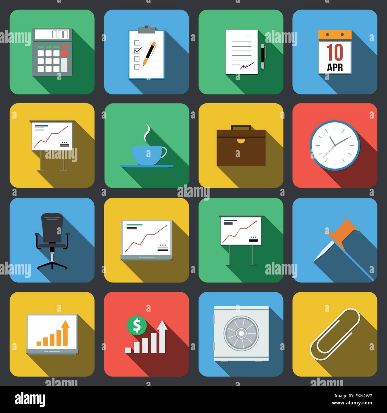 Set of icons in a flat style Stock Vector Image & Art - Alamy