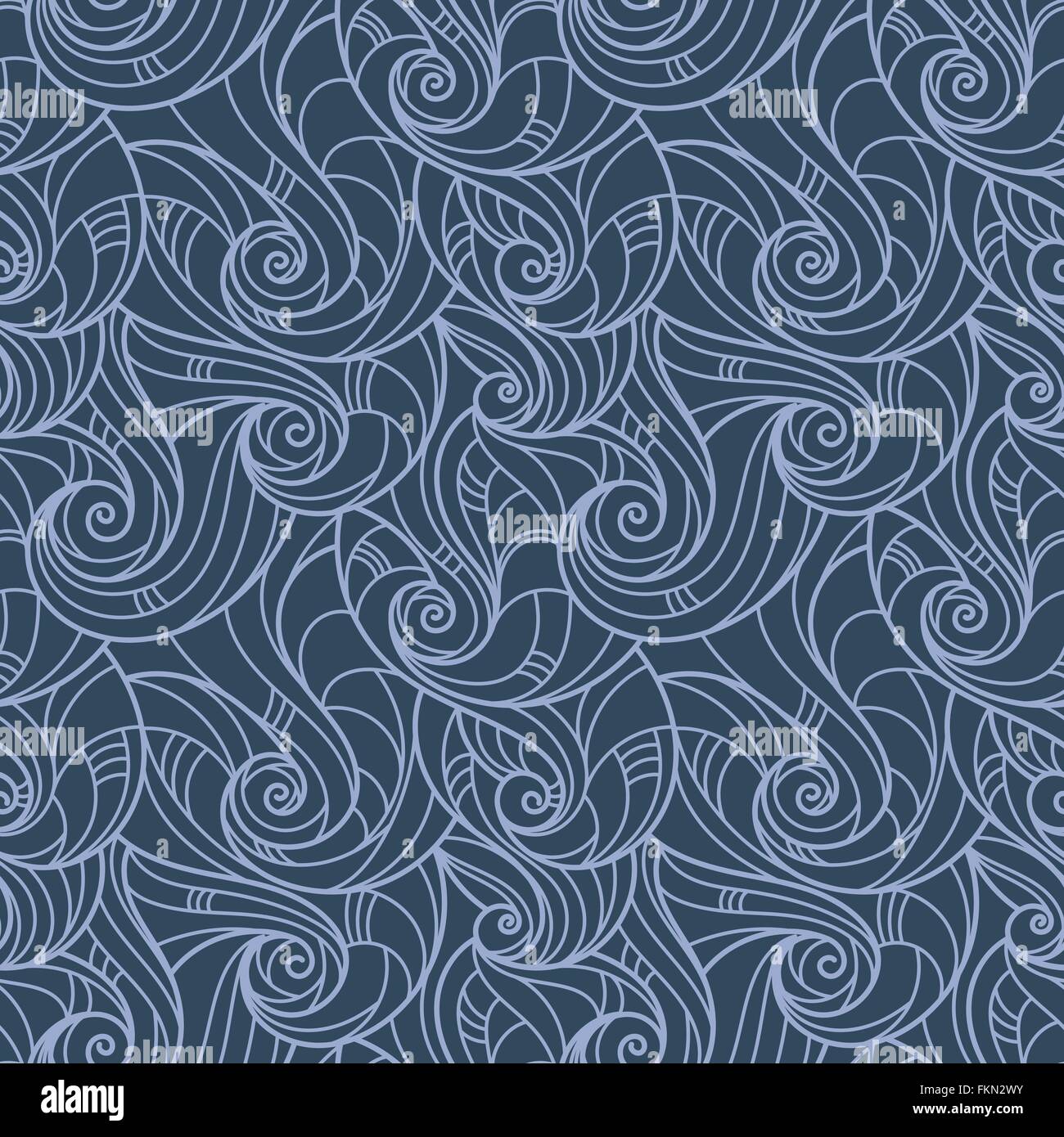 Vector seamless hand-drawn pattern of curls Stock Vector Image & Art ...