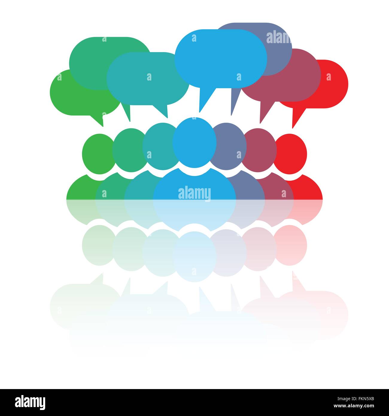 Community Concept. People talking on white background Stock Vector ...