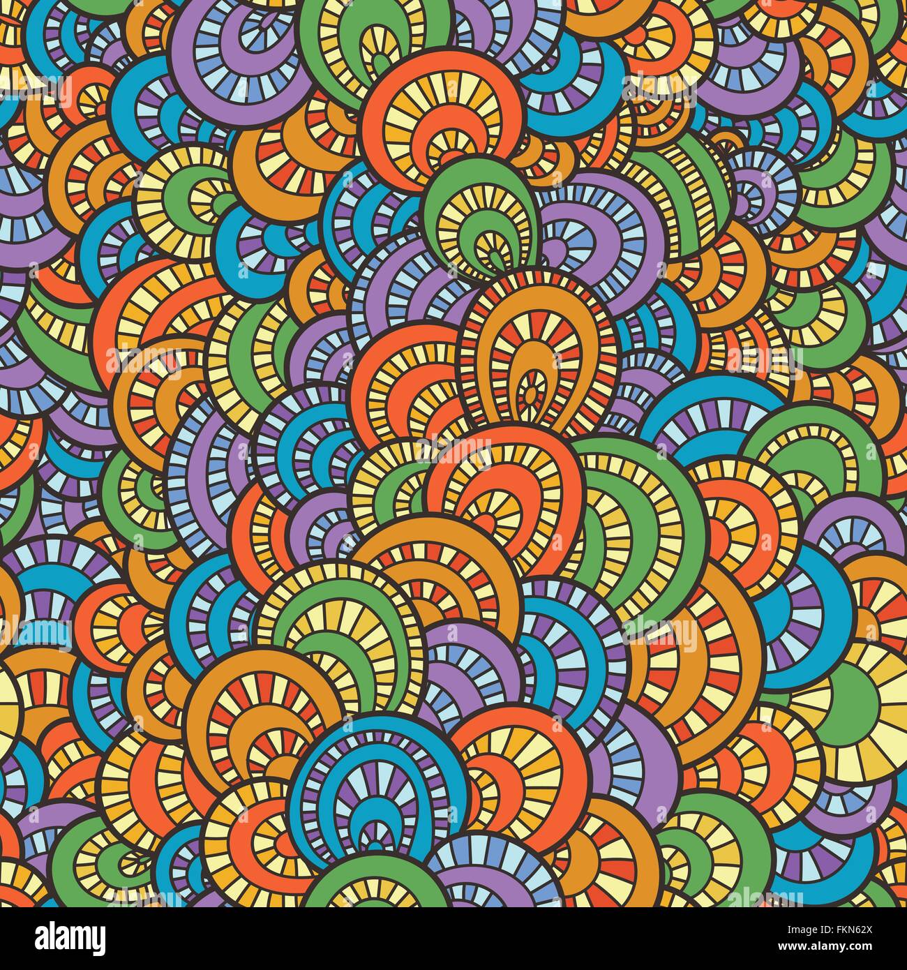 Vector seamless background of overlapping circles Stock Vector Image ...