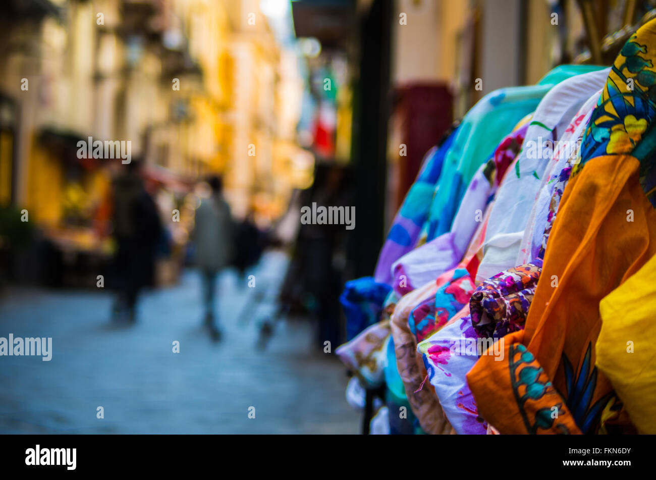 Shopping street in Sorrento, Italy Stock Photo Alamy