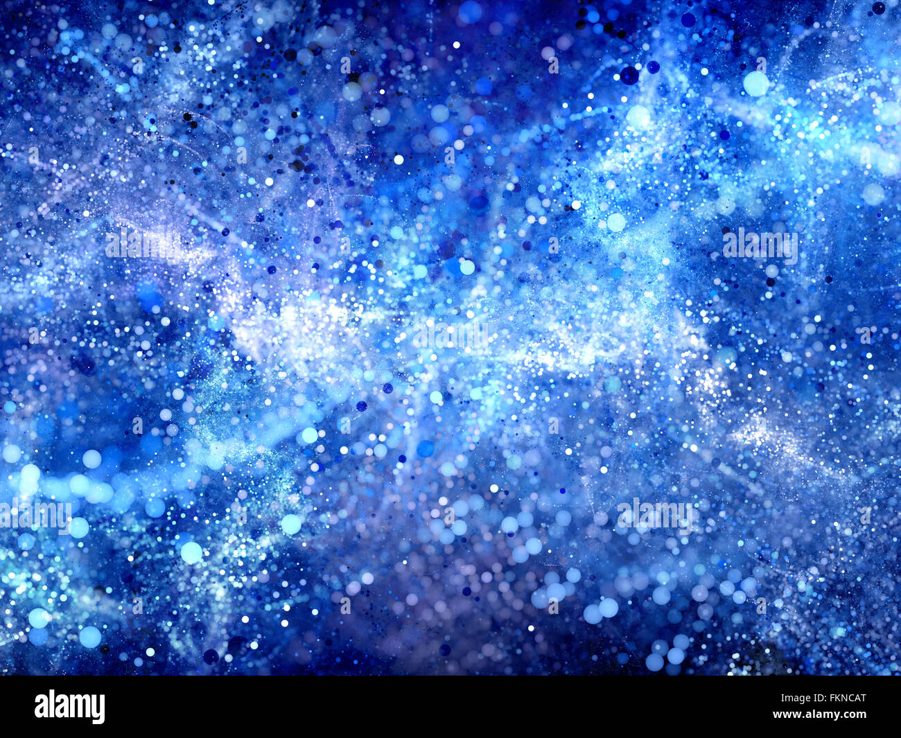 Blue glowing vibrant bubbles, computer generated abstract background ...
