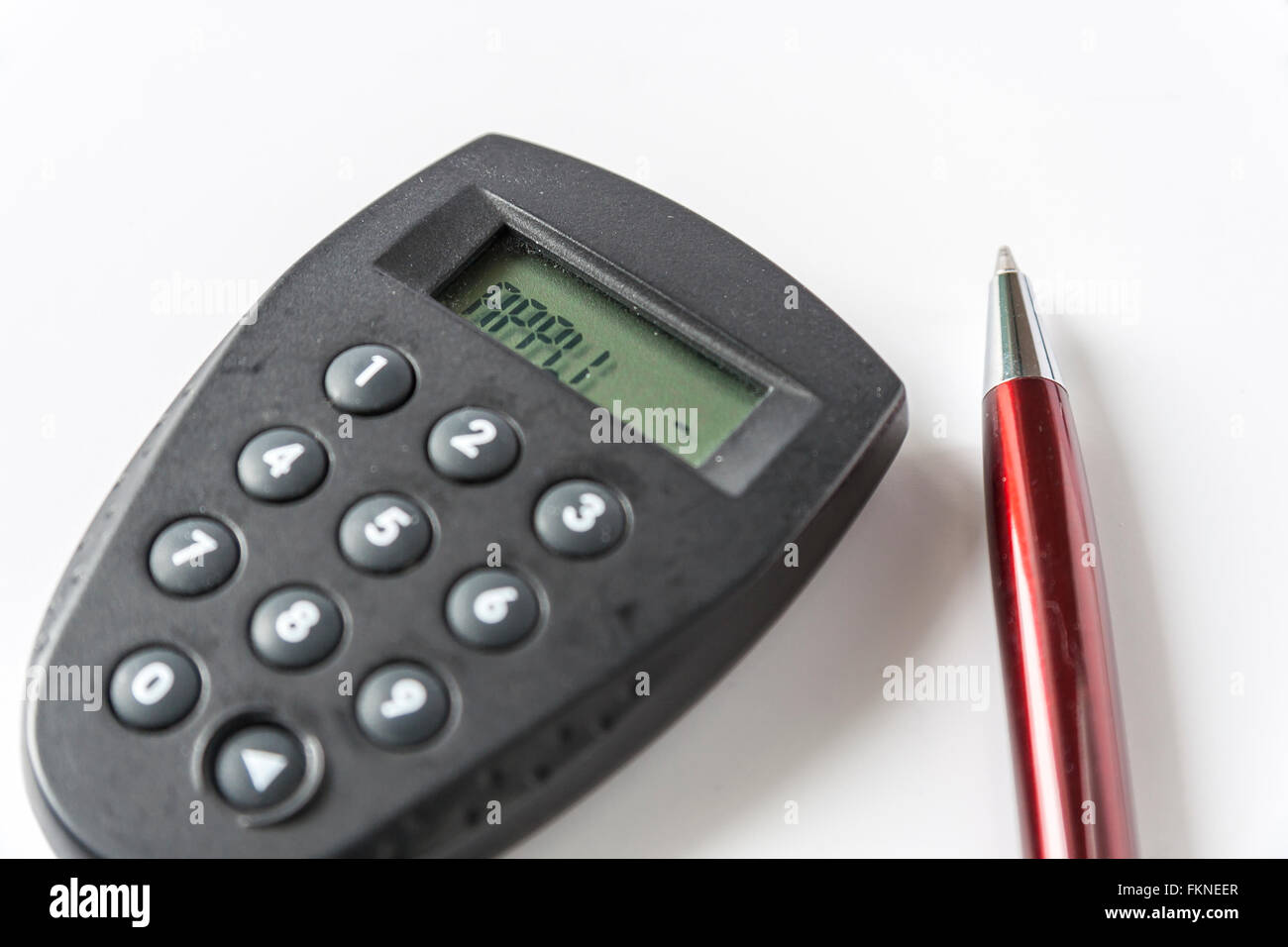 Pin Code Calculator And Pen Stock Photo - Alamy