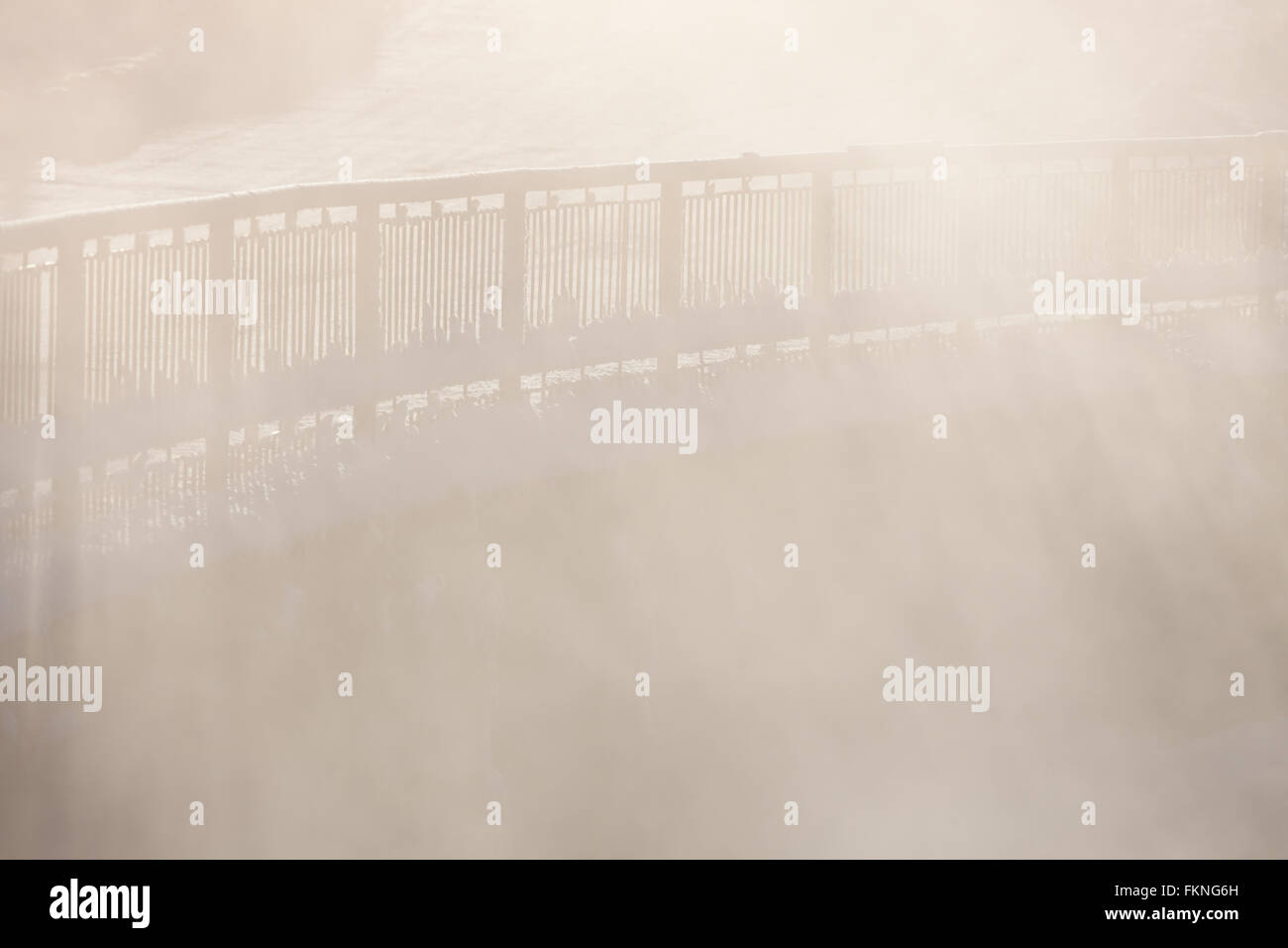 Morning Railing Shot Railing in morning fog Stock Photo - Alamy