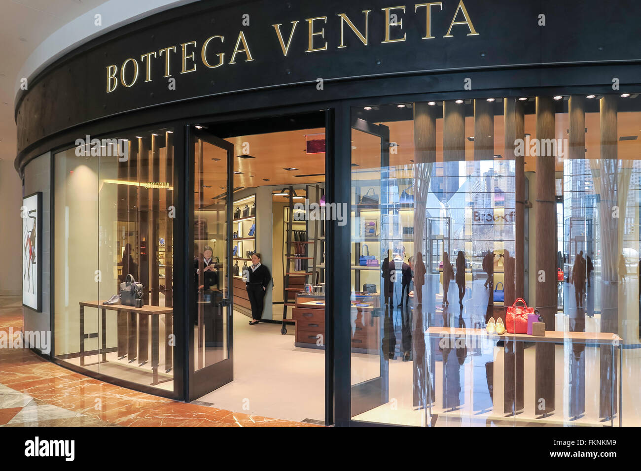 Bottega Veneta Store, Brookfield Place in Battery Park City, NYC, USA Stock Photo