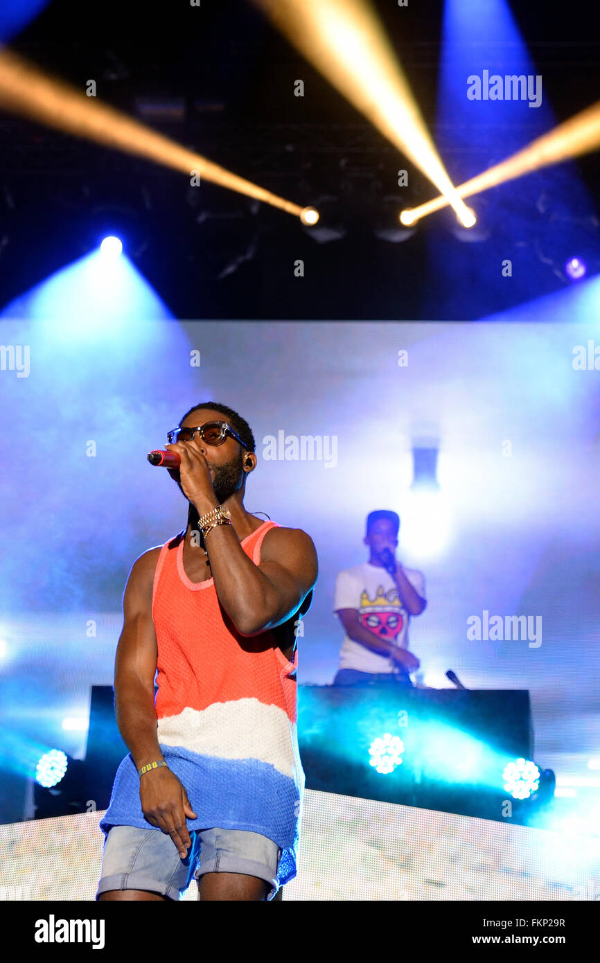 Tinie Rapper BENICASSIM, SPAIN - JULY 17: Tinie Tempah (English rapper) performance ...