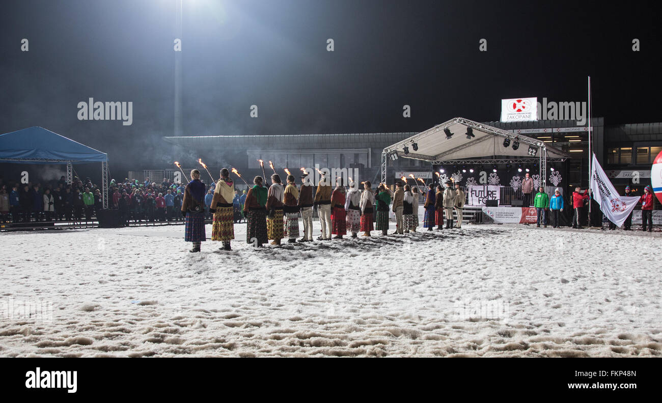 Zakopane, Poland. 09th Mar, 2016. IX Winter Special Olimpics opening ceremony in Zakopane, Poland on 9th of March 2016. Credit:  Dominika Zarzycka/Alamy Live News Stock Photo
