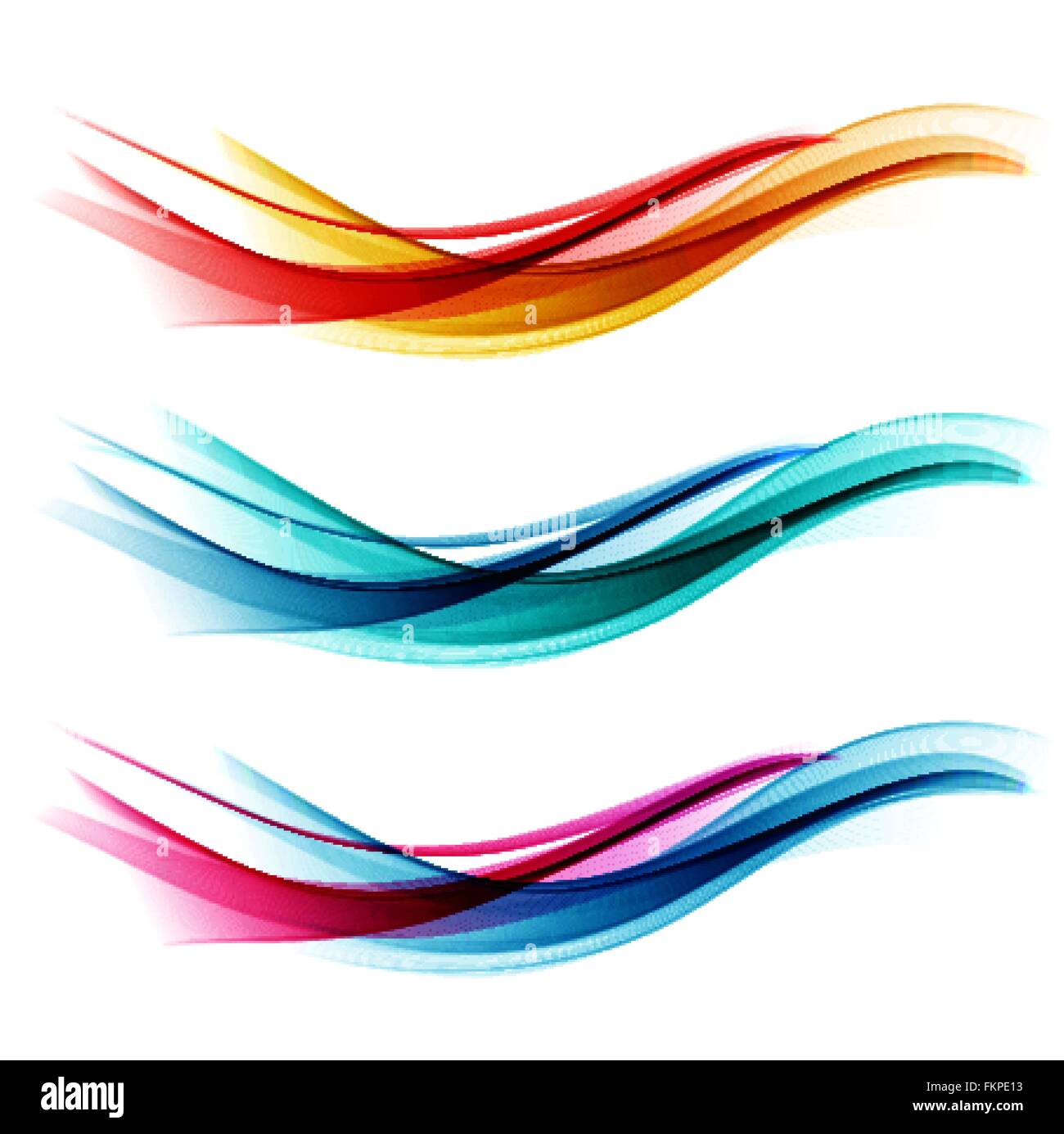 Set of abstract color wave Stock Vector Image & Art - Alamy