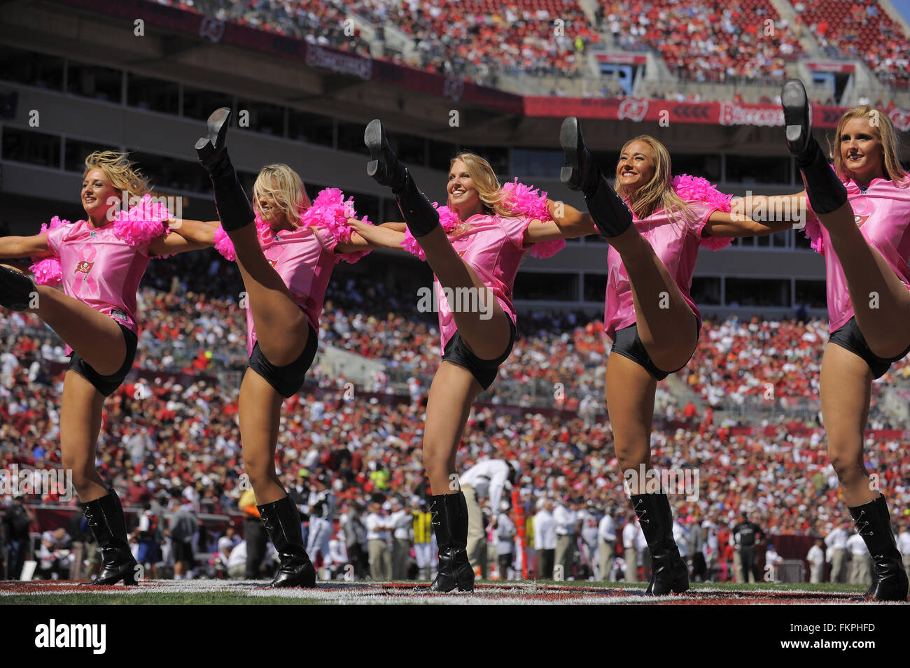 Tampa, Florida, UNITED STATES. 18th Oct, 2009. Oct 18, 2009; Tampa, FL, USA; Tampa Bay Buccaneers cheerleaders during the Bucs game against the Carolina Panthers at Raymond James Stadium. ZUMA Press/Scott A. Miller © Scott A. Miller/ZUMA Wire/Alamy Live News Stock Photo
