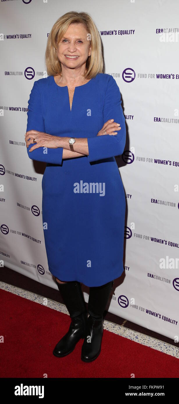 The Fund for Women’s Equality & The ERA Coalition Present “A Night of Comedy with Jane Fonda” Held at Carolines on Broadway  Featuring: Carolyn B. Maloney Where: New York, New York, United States When: 07 Feb 2016 Stock Photo