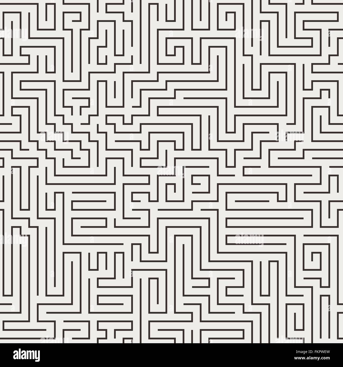 Vector seamless pattern in the form of a labyrinth Stock Vector Image ...