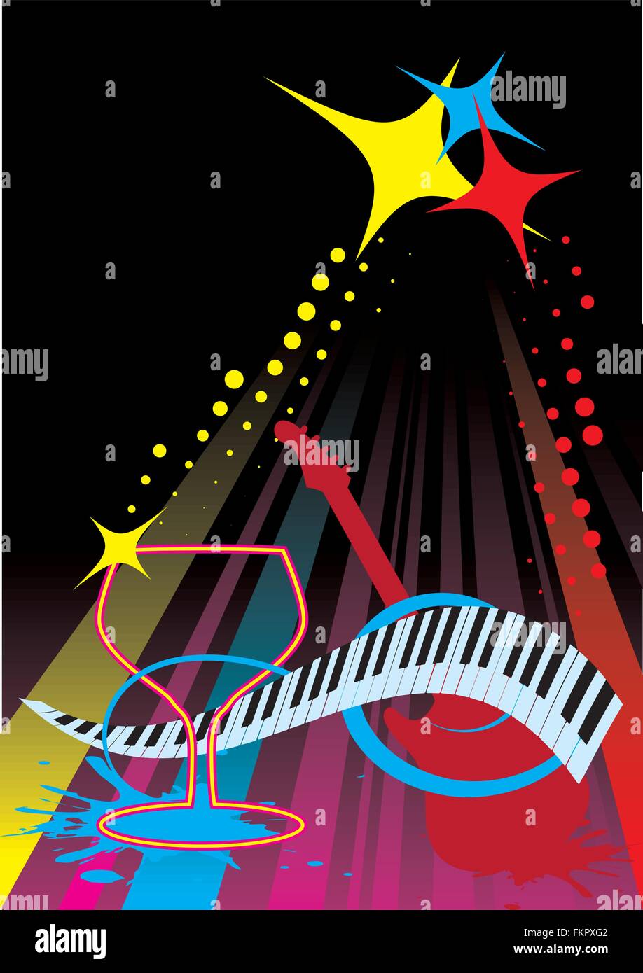 Piano bar .Abstract vector poster Stock Vector Image & Art - Alamy