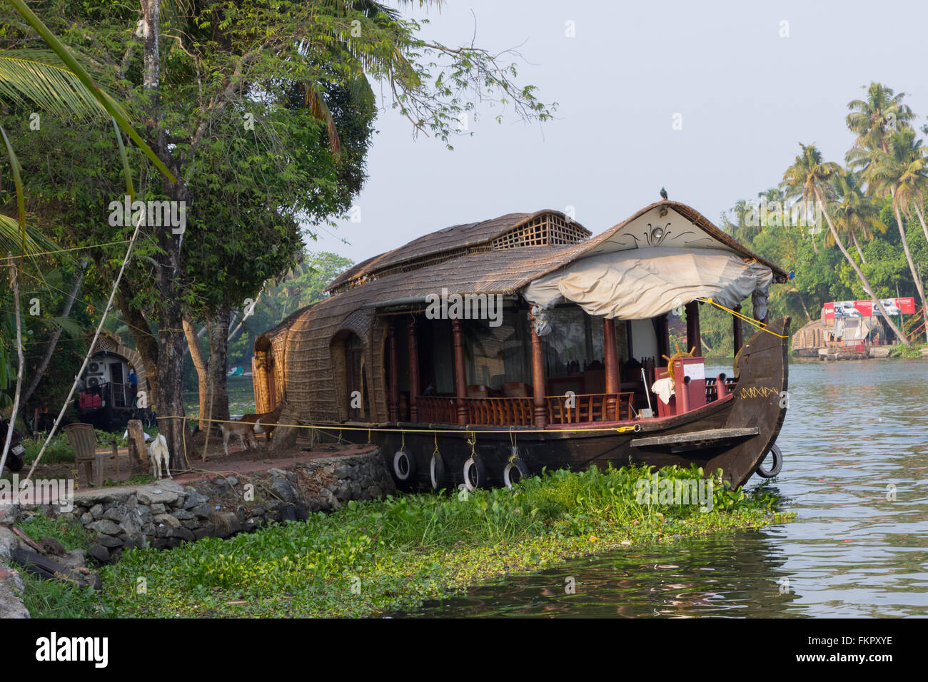 Kerala Houseboats Kettuvalloms Riceboats Stock Photo Alamy