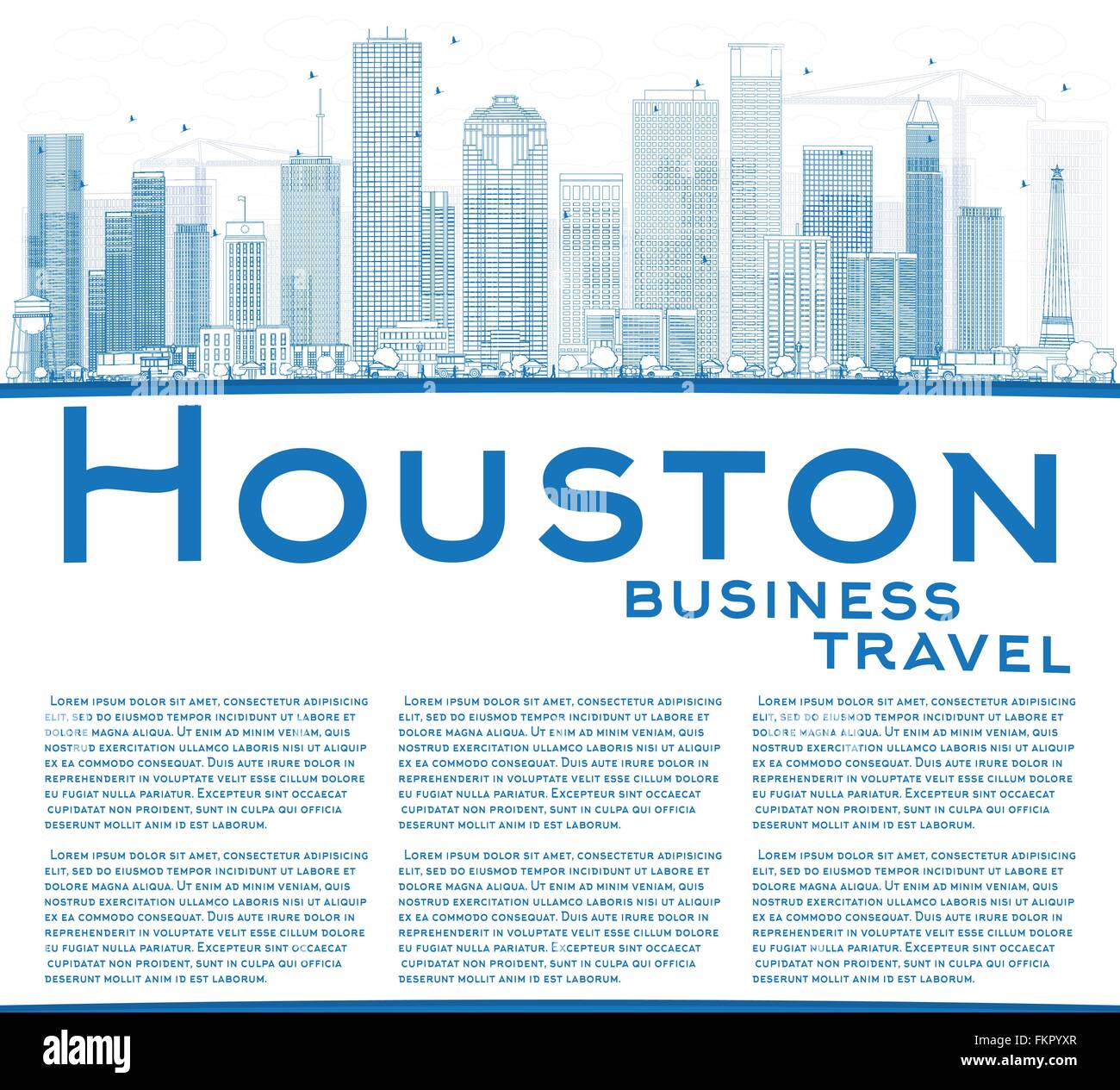 Houston texas skyline Stock Vector Images - Alamy